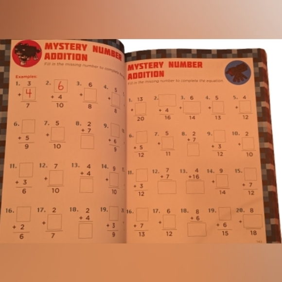NWOT The Best and Biggest Fun Workbook for Minecrafters Grades 1 & 2 math STEM - Picture 7 of 9